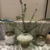 Small Glass Bath Canister Brass : Elegant Storage Container with Lid for Bathroom Organization
