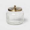 Small Glass Bath Canister Brass : Elegant Storage Container with Lid for Bathroom Organization