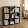 3-Tier 9-Cube Modular Storage Organizer â€“ Durable Steel Tube & Non-Woven Fabric Shelf, Space-Saving Multi-Purpose Storage Rack for Bathroom, Kitchen