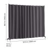 Room Divider, Portable Panel Room Divider with Wheels Curtain Divider Stand, Freestanding Room Divider Privacy Screen for Office, Bedroom, Dining Room