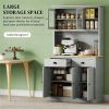 Vertical cabinet, cutlery cabinet, storage cabinet, cutlery cabinet, gray