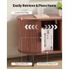 TV Stand, Boho Entertainment Center for TVs up to 58 in, 350 lbs Load, TV Media Console Table with Adjustable Storage Shelves & Rolling Door