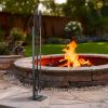 Fireplace Tool Set, 3 PCS Fire Tool Set and Holder with Stand, Tongs, Fire Place Poker