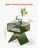 VEVOR Acrylic Nightstand Side Table, Modern Clear Bedside Table with Storage Shelf, Transparent Small End Desk for Living Room, Bedroom, Home Decor
