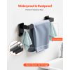 Matte Black Bathroom Hardware Set, 5 Pieces Bathroom Accessories Set, Stainless Steel 16 inch Towel Bar, Towel Rack, 2 Robe Towel Hooks