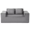 Loveseat Sofa, 63-Inch 2-Seats Couch for Living Room, Modern Small Corduroy Couch with Pocket Springs, Soft Cushions, Comfy Loveseat for Bedroom