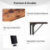 71-Inch Bar Table (Brown) - 209 lbs Capacity Pub Height Table with Durable MDF Top & Metal Frame, Ideal for Kitchen/Bar Counte