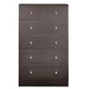 Brown particleboard with a textured melamine finish, 66*40*111cm, 4+2 drawer cabinet, matte gold handles