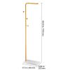 Coat Rack, Freestanding Coats Rack Stand with Quartz Stone Base & 3 Round Hooks, Free Standing Hall Coat Tree for Entryway, Bedroom, Living Room