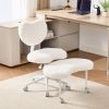 Artificial rabbit hair Meditation Chair Plus, Cross Legged Chair with Wheels, ADHD Chair