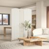 Room Divider, 3 Panel Folding Privacy Screen, 6FT Tall Portable Weave Partition Wall Divider for Bedroom, White