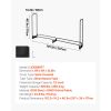 Firewood Rack with Waterproof Cover, 8 ft Outdoor Firewood Holder, 1/2 Cord Storage Metal Log Holder, 660lb Max Weight Capacity, Top Covered