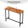 43-Inch Bar Table (Brown) - 209 lbs Capacity Pub Height Table with Durable MDF Top & Metal Frame, Ideal for Kitchen/Bar Counte