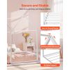Twin Size House Bed Frame, Metal Kids Floor Bed Frame with Roof, Heavy Duty Steel Slats Support, House Shape Bedframe for Girls and Boys
