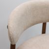 Light Camel Flannelette Upholstered Dining Chair with Walnut Solid Wood Legs, Armless Chair Set of 4 for Kitchen, Restaurant, Living, Meeting Room