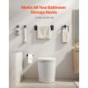 Matte Black Bathroom Hardware Set, 5 Pieces Bathroom Accessories Set, Stainless Steel 16 inch Towel Bar, Towel Rack, 2 Robe Towel Hooks