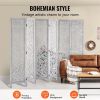 Wood Room Divider, 6 Panel Wood Folding Privacy Screen, 66.9 Inches Tall Indoor Carved Partition Divider, Portable Decoration Screen