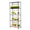 Plant Shelf with Grow Light, 5-Tier Indoor Plant Stand, 71 in Tall Plants Display Rack with Wheels & 4/9/14H Timer