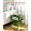Acrylic Nightstand Side Table, Modern Clear Bedside Table with Storage Shelf, Transparent Small End Desk for Living Room, Bedroom, Home Decor