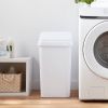 13gal Swing Top Waste Basket White : Kitchen Trash Can, 13 Gallon Capacity, Textured Plastic, Indoor Use