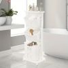 Modern Upgraded 3-Tier Rolling Laundry Basket Large Capacity Divided Movable Laundry Hamper Home Storage Organizer for Laundry Room Bathroom Decor Acc