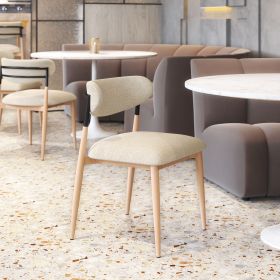Equinox Armless Dining Chair (Set of 2) Oyster Gray & Natural