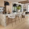 Limay Counter Stool Beige & Walnut