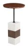 Stuk Side Table Brown & White