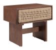 Amaria Nightstand Natural & Walnut