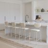 Zeal Counter Stool (Set of 4) Light Gray & Beige