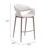 Limay Barstool Beige & Walnut