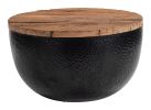 Duskan Storage Coffee Table Natural & Black