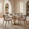Silues Dining Chair (Set of 2) Taupe & Brown