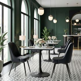 Keppel Swivel Dining Chair (Set of 2) Black