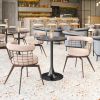 Saku Swivel Dining Chair Beige & Brown