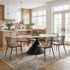 Armana Dining Table White & Brown