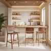 Feder Barstool (Set of 2) Brown