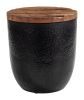 Duskan Storage Side Table Natural & Black