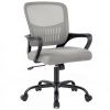 The adjustable rotating back-style computer desk and chair not only offers comfortable lumbar support but also comes with comfortable armrests.