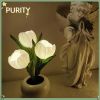 Tulip Lamp - LED Replica Tulip Table Lamp with Flower Vase for Desktop Decoration. Suitable for home, living room, desktop decoration, holiday gifts