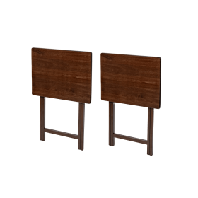 (2 Pack)Seaside Tray Table (Color: Walnut)