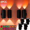 4pcs Rechargeable LED Night Light Wall Lamp Commercial StrobeLight Multi-color Mode Dimmable Indoor Light Magnetic StepLight for Entryway Bedside Desk