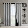 Polyester Grommets Thermal Insulated with Coated Lining 52 in. W x 84 in. L Indoor Blackout Curtains (Set of 2)