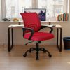 Ergonomic Office Desk Gaming Chair Mid Back with Lumbar Support Rocking Mode Height Adjustable with Fixed Armrest For Office