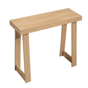 36 in Console Table, Modern Desk Behind the Couch, Wooden Rectangle Entrance Desk, Narrow Long Sofa Table Accent Stand, Ideal for Hallway, Bedroom (Color: Natural, size: 36 inch)