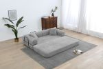 77.9'' Convertible Folding Sofa Bed â€“ 4-in-1 Modular Floor Couch, Corduroy Small Cloud Couch, Compressed Foldable Sleeper Sofa