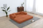 77.9'' Convertible Folding Sofa Bed â€“ 4-in-1 Modular Floor Couch, Corduroy Small Cloud Couch, Compressed Foldable Sleeper Sofa