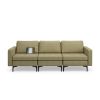 Convertible Sofa Couch with Magazine Pockets 3-Seat with 2 USB Port