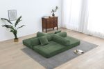 Convertible Sleeper Sofa Bed, Corduroy Folding Sofa Bed with Fixed-Shape Frame, Fold Out Floor Mattress Couch, Lazy Compression Sofa for Living Room