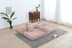 Convertible Sleeper Sofa Bed, Corduroy Folding Sofa Bed with Fixed-Shape Frame, Fold Out Floor Mattress Couch, Lazy Compression Sofa for Living Room